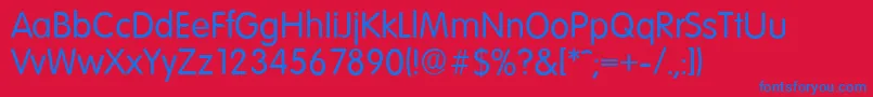 VolkswagenserialRegular Font – Blue Fonts on Red Background