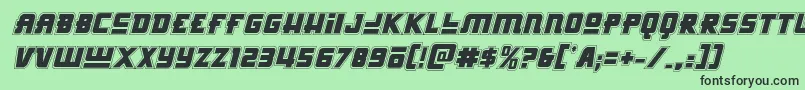 Hongkonghustleacadital Font – Black Fonts on Green Background