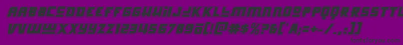 Hongkonghustleacadital-Schriftart – Schwarze Schriften auf violettem Hintergrund