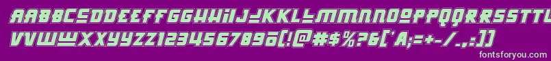 Hongkonghustleacadital Font – Green Fonts on Purple Background