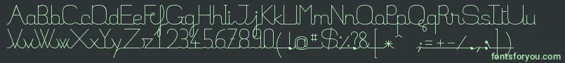 FilaturestdLight Font – Green Fonts on Black Background