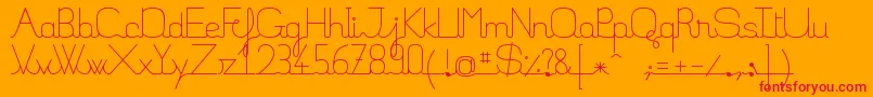 FilaturestdLight Font – Red Fonts on Orange Background