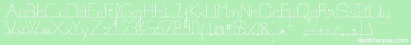 FilaturestdLight Font – White Fonts on Green Background