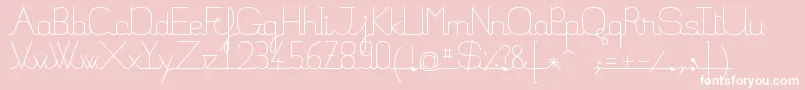 FilaturestdLight Font – White Fonts on Pink Background