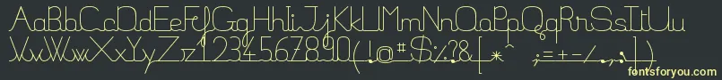 FilaturestdLight Font – Yellow Fonts on Black Background