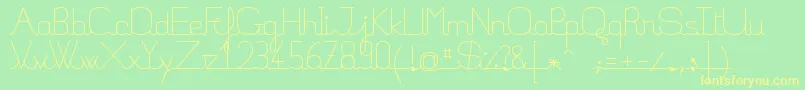 FilaturestdLight Font – Yellow Fonts on Green Background
