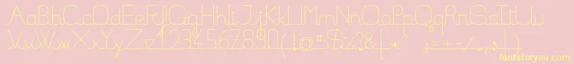 FilaturestdLight Font – Yellow Fonts on Pink Background