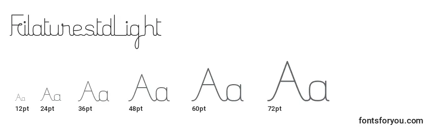FilaturestdLight Font Sizes