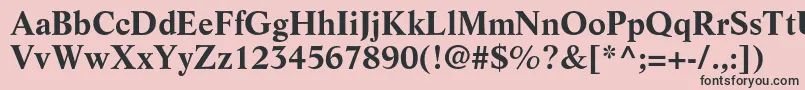 フォントLifeltstdBold – ピンクの背景に黒い文字