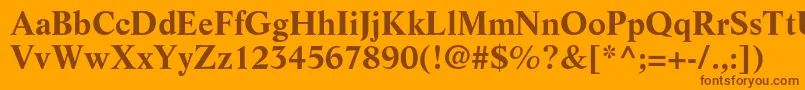 Шрифт LifeltstdBold – коричневые шрифты на оранжевом фоне