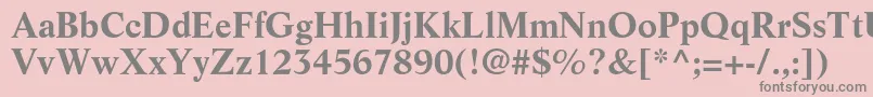 フォントLifeltstdBold – ピンクの背景に灰色の文字