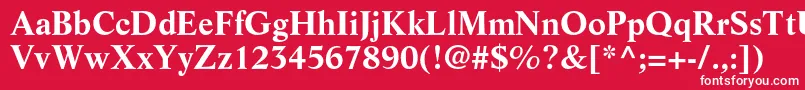 フォントLifeltstdBold – 赤い背景に白い文字