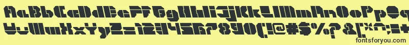 CortenOpenfatitalicalt Font – Black Fonts on Yellow Background