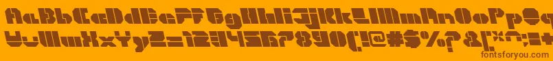 CortenOpenfatitalicalt Font – Brown Fonts on Orange Background