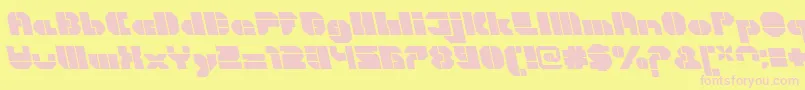 CortenOpenfatitalicalt Font – Pink Fonts on Yellow Background