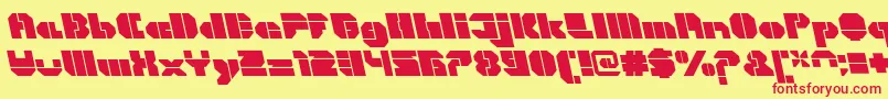 CortenOpenfatitalicalt Font – Red Fonts on Yellow Background