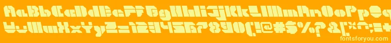 CortenOpenfatitalicalt Font – Yellow Fonts on Orange Background