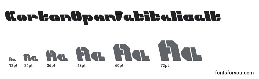 CortenOpenfatitalicalt Font Sizes