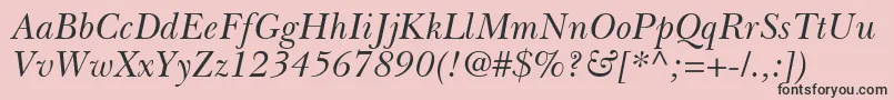 BaskervilleGreekInclined Font – Black Fonts on Pink Background