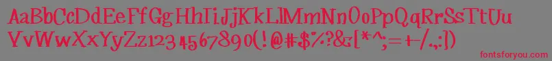 Ripebananas Font – Red Fonts on Gray Background