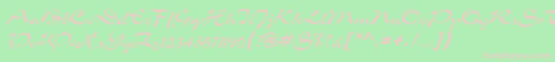 SloganRegular Font – Pink Fonts on Green Background