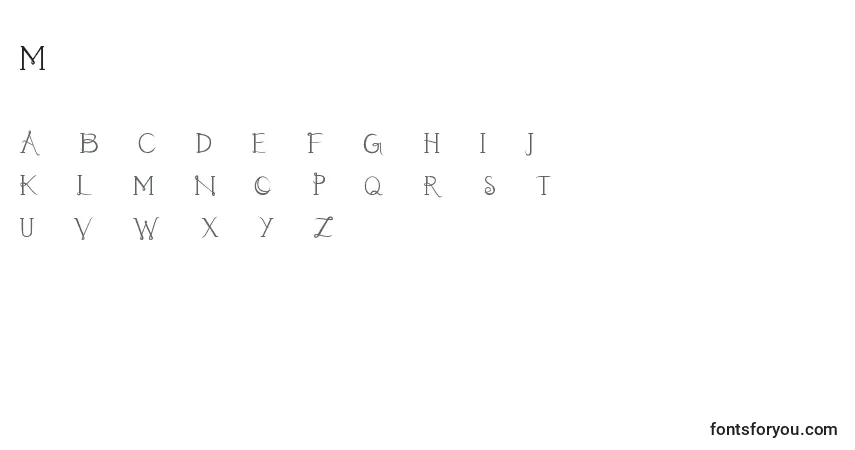 Schriftart Morton – Alphabet, Zahlen, spezielle Symbole