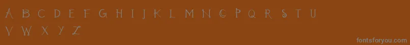 Czcionka Morton – szare czcionki na brązowym tle