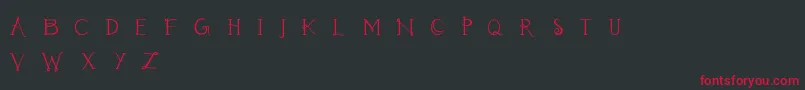 フォントMorton – 黒い背景に赤い文字