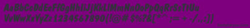Шрифт DominoBolditalic – чёрные шрифты на фиолетовом фоне