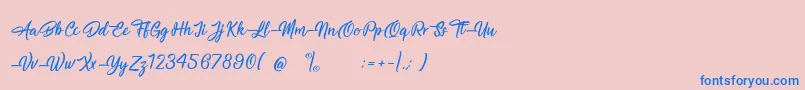 MagnificentSupernatural Font – Blue Fonts on Pink Background