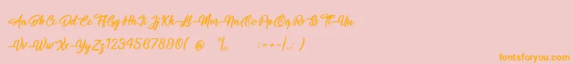MagnificentSupernatural Font – Orange Fonts on Pink Background