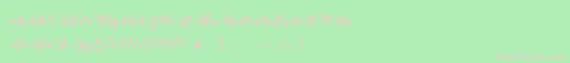 MagnificentSupernatural Font – Pink Fonts on Green Background