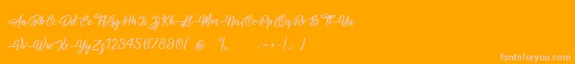 MagnificentSupernatural Font – Pink Fonts on Orange Background