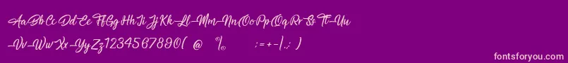 MagnificentSupernatural Font – Pink Fonts on Purple Background