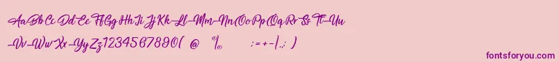 MagnificentSupernatural Font – Purple Fonts on Pink Background