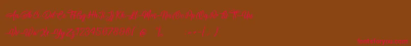 MagnificentSupernatural Font – Red Fonts on Brown Background