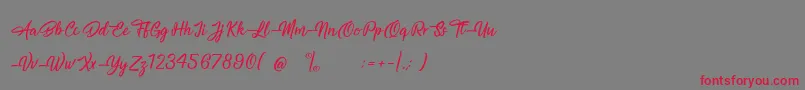 MagnificentSupernatural Font – Red Fonts on Gray Background