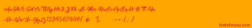 MagnificentSupernatural Font – Red Fonts on Orange Background
