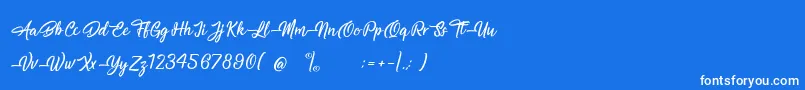 MagnificentSupernatural Font – White Fonts on Blue Background