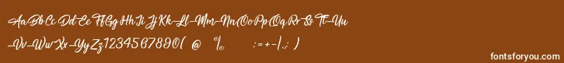フォントMagnificentSupernatural – 茶色の背景に白い文字