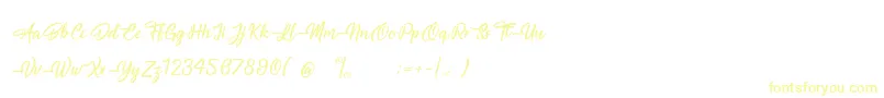 フォントMagnificentSupernatural – 黄色のフォント
