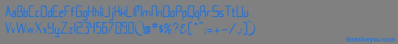 Шрифт Nostra2003J – синие шрифты на сером фоне