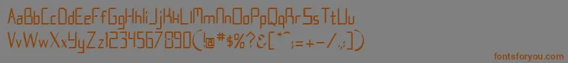 Шрифт Nostra2003J – коричневые шрифты на сером фоне