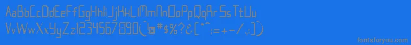 フォントNostra2003J – 青い背景に灰色の文字