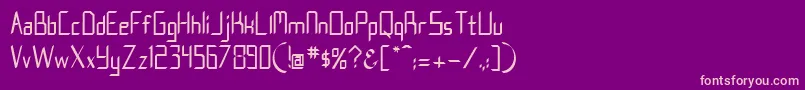 フォントNostra2003J – 紫の背景にピンクのフォント