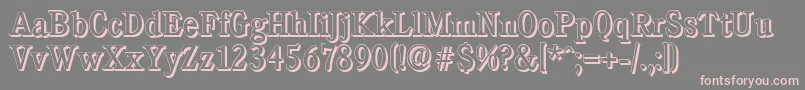 CalgaryshadowRegular Font – Pink Fonts on Gray Background