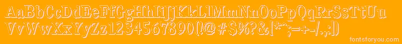 CalgaryshadowRegular Font – Pink Fonts on Orange Background