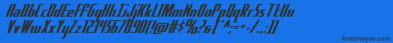 Hydrosquadexpand Font – Black Fonts on Blue Background