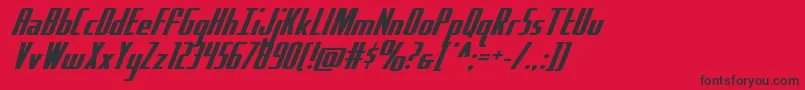 Hydrosquadexpand Font – Black Fonts on Red Background