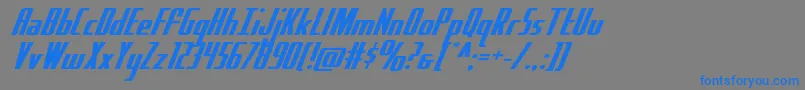 Hydrosquadexpand Font – Blue Fonts on Gray Background